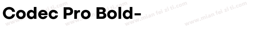Codec Pro Bold字体转换